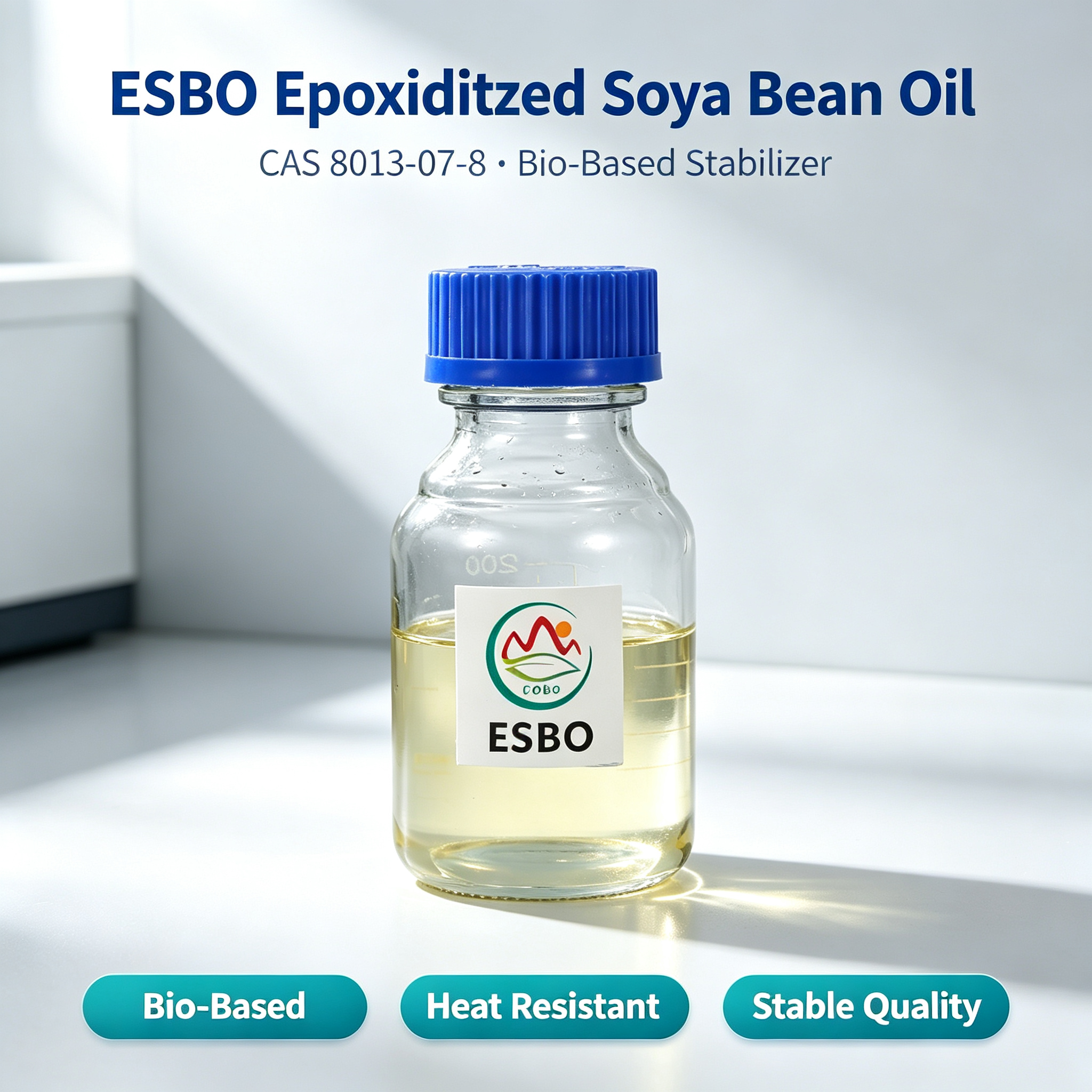 Bio-Based ESBO Epoxidized Soybean Oil CAS 8013-07-8 for Food Contact Flexible PVC Packaging