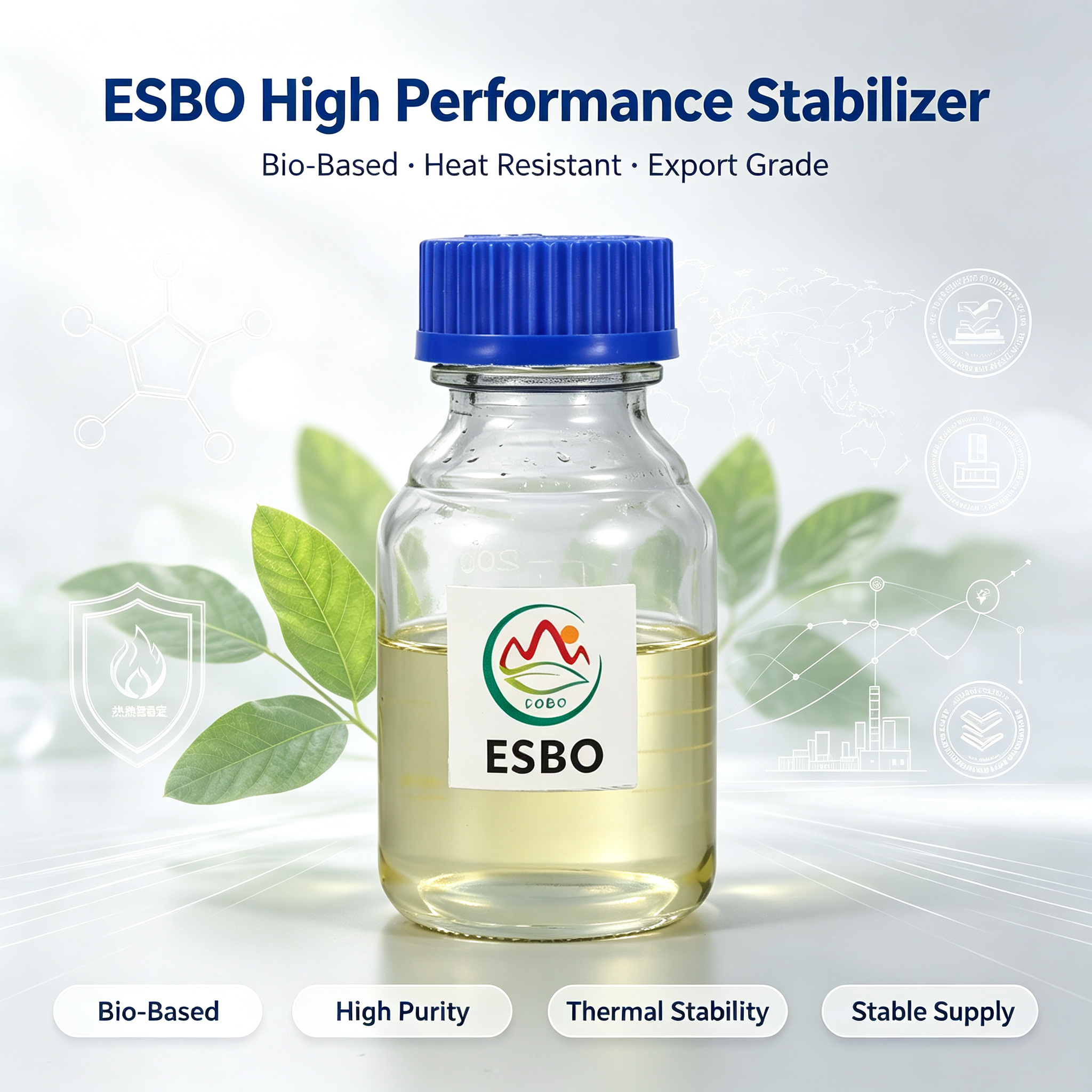 Export Grade ESBO Epoxidized Soybean Oil Plasticizer for Synthetic Leather